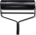 vidaXL Lawn Roller Black Iron Outdoor Land Scape Sod Repair Yard Flat Grass