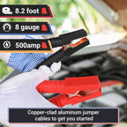 Car Emergency Kit, 23 in 1 Multifunctional Roadside Assistance Auto Safety Kit, First Aid Kit, Jumper Cables, Tow Rope, Triangle, Flashlight, Safety Hammer, and More Ideal Survival Pack Accessories