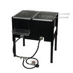 Outdoor Triple 3 Basket Deep Fryer Propane Portable Camping  Steel