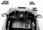 12V Mercedes GT4 Sport Ride on power electric car For Kids with Remote Control LED lights Opening doors MP3 - Silver