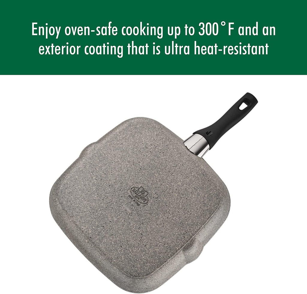Ballarini Parma Forged Aluminum 11-inch Nonstick Grill Pan, Made in Italy