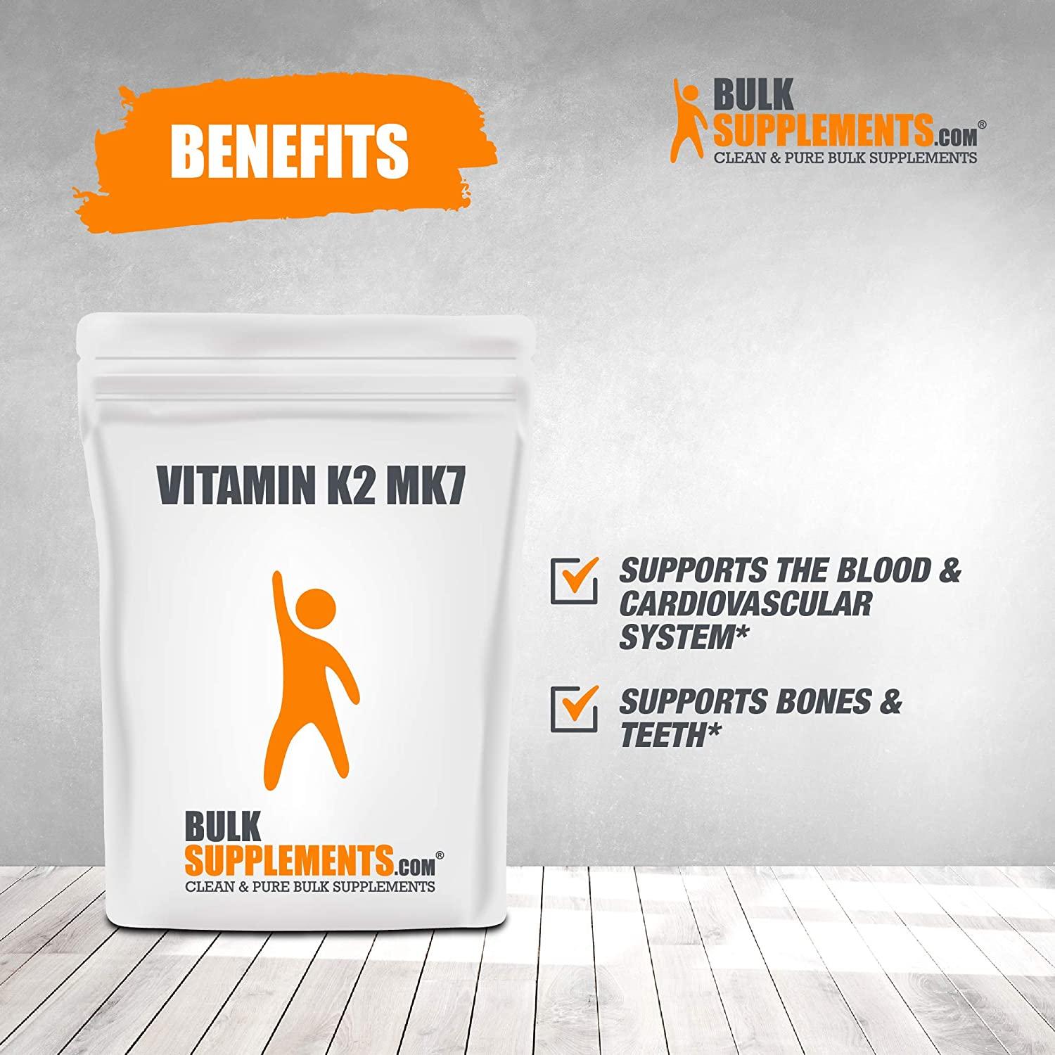 BulkSupplements.com Vitamin K2 MK7 Powder (250 Grams - 8.8 oz)
