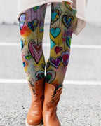 sheath floral-print cotton-blend pants