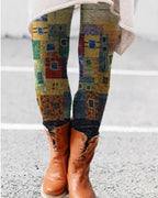sheath floral-print cotton-blend pants