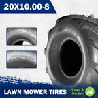 MaxAuto 2 Pcs 20x10.00-8 Super Lug Lawn & Garden Tire, 4PR
