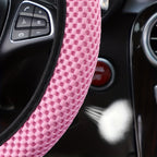 Three-dimensional Mesh Breathable Sweat-absorbing Comfortable Non-slip Car Steering Wheel Cover, Without Inner Ring Suitable For 14.57-14.96inch Auto Parts
