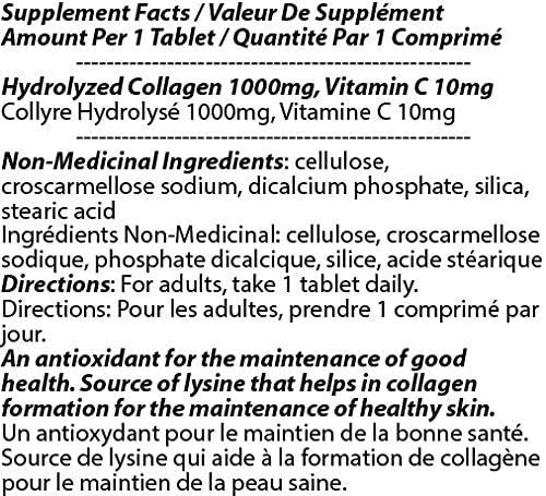 Hydrolyzed Collagen II 1010mg 120 Tablets [12 Bottles] by Total Natural, Body Skin and Hair Care, Helps Hormone Balance, Healthy Teeth and Gums