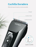 Woner Hc-827b Trimmer Professional Mens Turbo 2 Speed Rechargeable LED