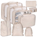 9 Set PacCubes, Lightweight Travel LuggaOrganizer With Shoe Bag, Toiletry Bag &amp; Laundry Bag