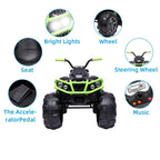Zimtown 12V Kids Battery Powered ATV Ride-On Car Vehicle Toy Reverse Function, 2 Speeds, LED Headlights, AUX Jack