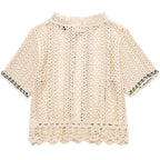 lace hollow out top