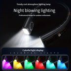 Portable Hanging Neck Fan USB Handheld Silent Small Electric Fan Multi-functional Leafless Mini With Lighting LED Digital Display