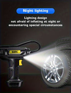 120W Portable Car Air Compressor: Inflate Your Tires With Ease - Wireless &amp; Wired Handheld Pump With LED Light