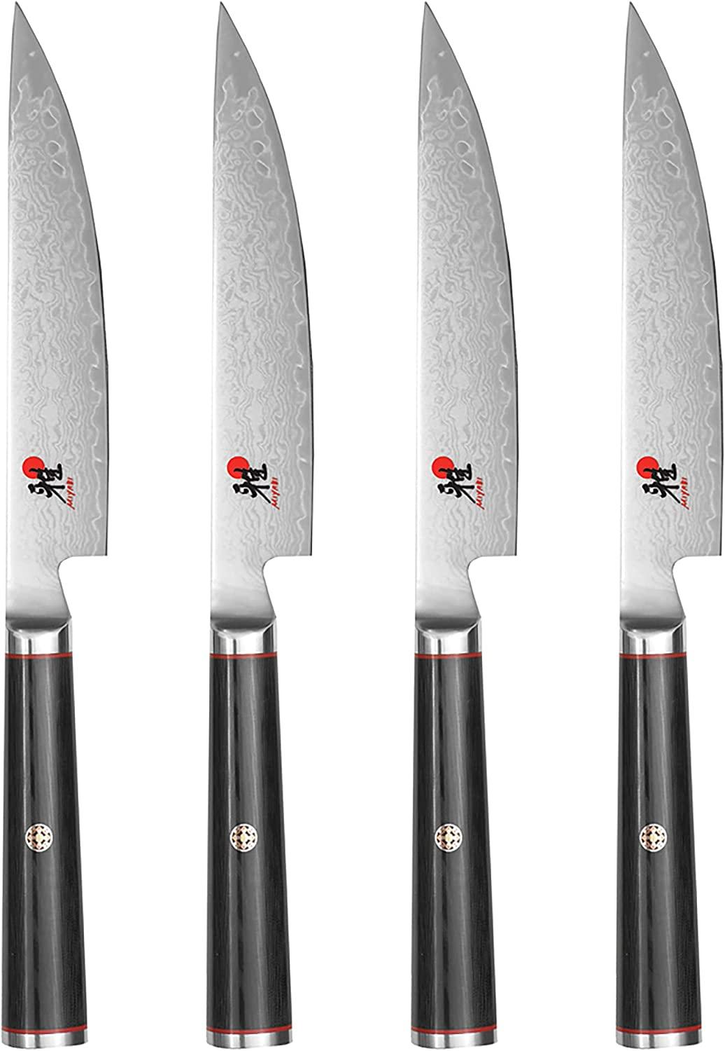Miyabi Steak Knife Set, 4-pc, Black/Stainless Steel