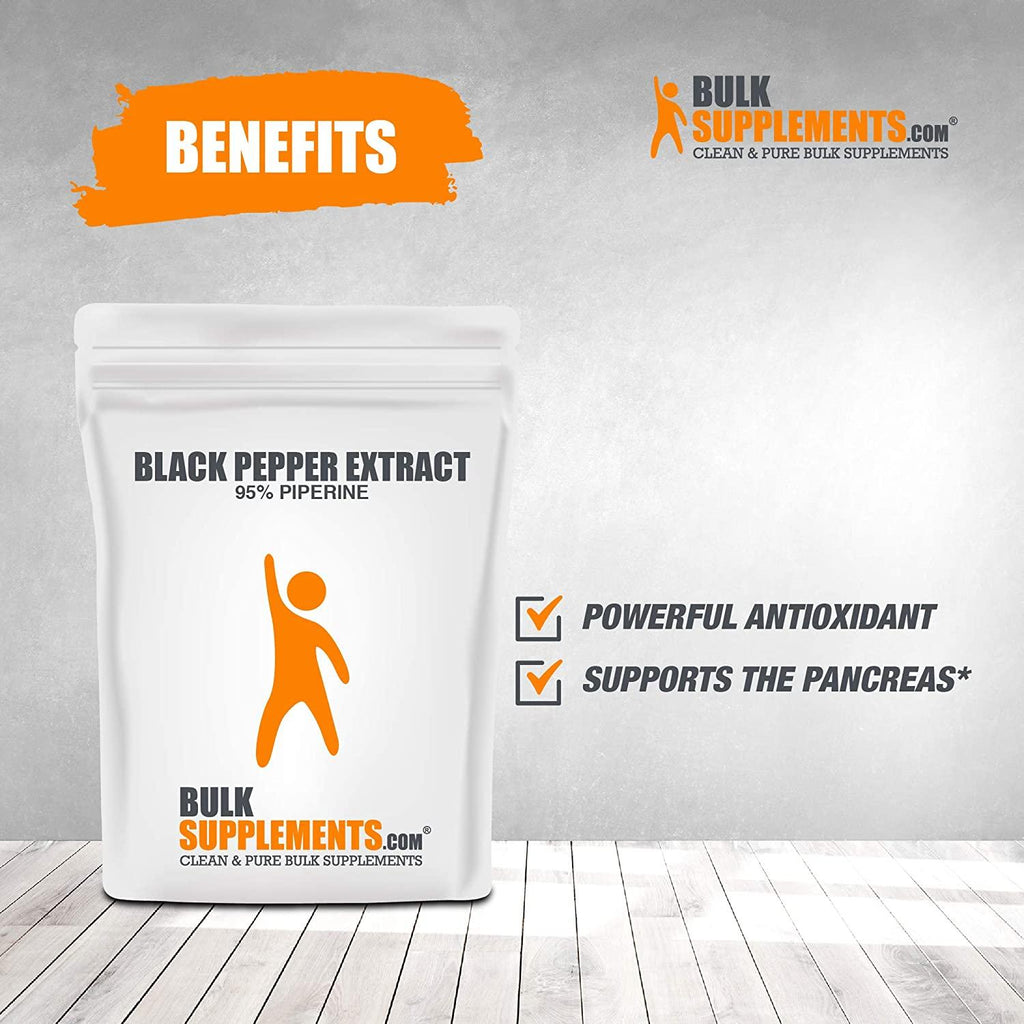 BulkSupplements.com Black Pepper Extract (95% Piperine) (500 Grams - 1.1 lbs)