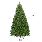 Costway Pre-Lit PVC Christmas Tree 7Ft Spruce Hinged 700 LED Lights