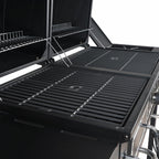 Dual Fuel Gas & Charcoal Combo Grill, Black with  NEW