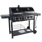 Dual Fuel Gas & Charcoal Combo Grill, Black with  NEW