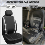 Bling Car Seat Covers Full Set, Shining Rhinestone Waterproof Leather Seat Covers For Women,Universal Fit 95% Automotive, Silver Artificial Diamond