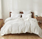 Duvet Protectors for Protective Cover Waterproof Washable Breathable Comforter Duvet Cover with Inner Corner Ties,Zipper Incontinence Care Bedding. (King,White)