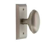 Studio Plate 2-3/4 in. Backset Satin Nickel PassaHall/Closet Homestead Door Knob