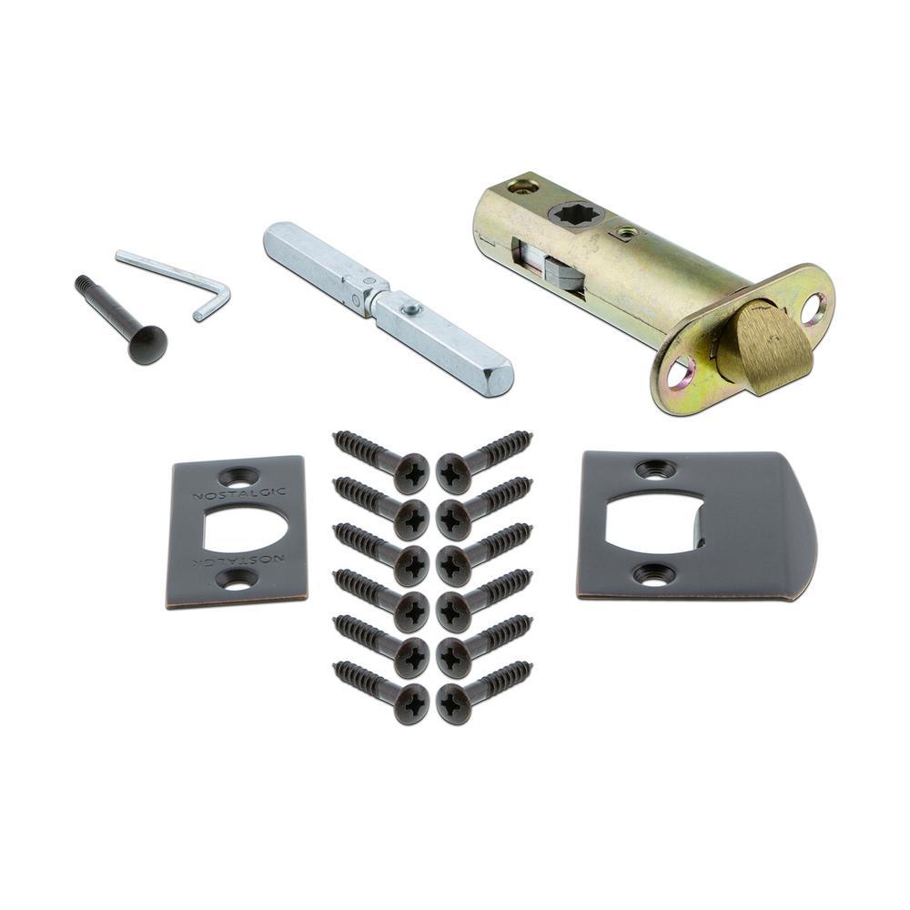 Egg and Dart Plate 2-3/4 in. Backset Timeless Bronze Privacy Bed/Bath Waldorf Emerald Door Knob