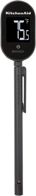 KitchenAid KQ910 Backlit Instant Read Digital Food Kitchen Grill Thermometer, Black