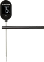 KitchenAid KQ910 Backlit Instant Read Digital Food Kitchen Grill Thermometer, Black