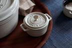 Staub Cast Iron .25-qt Mini Round Cocotte - White Truffle, Made in France