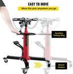Transmission Jack,3/5 Ton/1322 lbs Capacity Hydraulic Telescopic Transmission Jack, 2-StaFloor Jack Stand with Foot Pedal, 360° Swivel Wheel, Garage/Shop Lift Hoist, Red