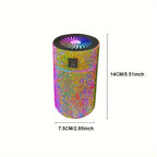 Luxury Rhinestone Car Diffuser Humidifier With LED Light Auto Air Purifier Aromatherapy Diffuser Air Freshener Car Accessories