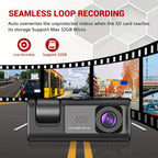 Dash Cam For Cars,Front And Inside,1080P Dual Camera With IR Night Vision,Loop Recording,Car DVR Camera With 2 Inch IPS Screen,car Dashboard Video Cam