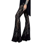 high waist sequins trouser