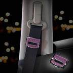 2Pcs Universal Rhinestone Decor Bling Car Safety Seat Belt Buckle Clip