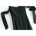 vintage off shoulder long dress