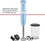 KitchenAid Cordless Variable Speed Hand Blender with Chopper and Whisk Attachment - KHBBV83