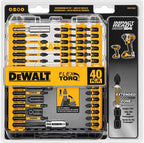 DEWALT Mechanics Tools Kit and Socket Set, 204-Piece (DWMT72165) &amp; Screwdriver Bit Set, Impact Ready, FlexTorq, 40-Piece (DWA2T40IR),Black/Silver IMPACT READY FlexTorq Screw Driving Set, 40-Piece