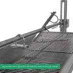 13W  Steel Rotisserie Grill, Rated 88 LB, BBQ Spit