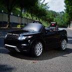 Land Rover 12 volt Ride on power battery car for kids Remote control LED ligths MP3 Engine Sounds  - Black
