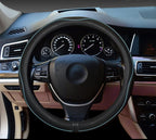 Car Steering Wheel Cover,Anti-Slip, Safety, Soft, Breathable,Heavy Duty, Thick,Full Surround,Sports Style (Black with Light Blue Line)