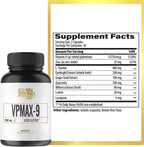 Golden After 50 VpMax-9 - Vision Support Supplement - 6 Bottles - Eye Health Support and Antioxidant Supplement with Eye Vitamins, Lutein, Lycopene and Bilberry Extract