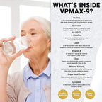 Golden After 50 VpMax-9 - Vision Support Supplement - 6 Bottles - Eye Health Support and Antioxidant Supplement with Eye Vitamins, Lutein, Lycopene and Bilberry Extract