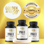 Golden After 50 VpMax-9 - Vision Support Supplement - 6 Bottles - Eye Health Support and Antioxidant Supplement with Eye Vitamins, Lutein, Lycopene and Bilberry Extract