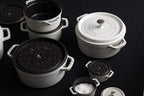 Staub Cast Iron 5.5-qt Round Cocotte - White Truffle, Made in France