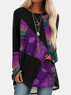Retro Print Long Sleeve T-Shirt