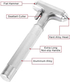 MOTORBUDDY Car Safety Hammer, Fireproof Metal Emergency Escape Hammer with Hard Alloy Head Window Breaker and Seat Belt Cutter, Aluminium Alloy Emergency Escape Tool for Car Accidents