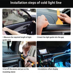 196.85inchCar Environment El Wire LED USB Flexible Neon Interior Lights Assembly RGB Light For Automotive Decoration Lighting Accessories