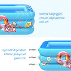ZYLEDW Inflatable Pool Baby Swimming Pool, Outdoor Paddling Pool with Inflatable Base, Easy to Assemble, for Kids and Adults Entertainment for Garden, Backyard, Outdoor