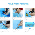 ZYLEDW Inflatable Pool Baby Swimming Pool, Outdoor Paddling Pool with Inflatable Base, Easy to Assemble, for Kids and Adults Entertainment for Garden, Backyard, Outdoor