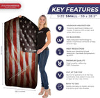 Autoamerics 1-Piece Windshield Sun Shade Grunge American Flag - 1 USA  - Foldable Car Front Window Sunshade for Most Sedans SUV Truck - Blocks Max UV Rays and Keeps Your Vehicle Cool - Small